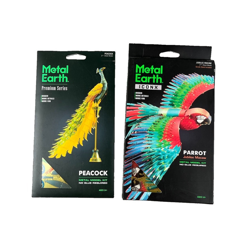 Fascinations Metal Earth - 3D Laser Cut Steel Model Kit Lot Of 2 - Birds